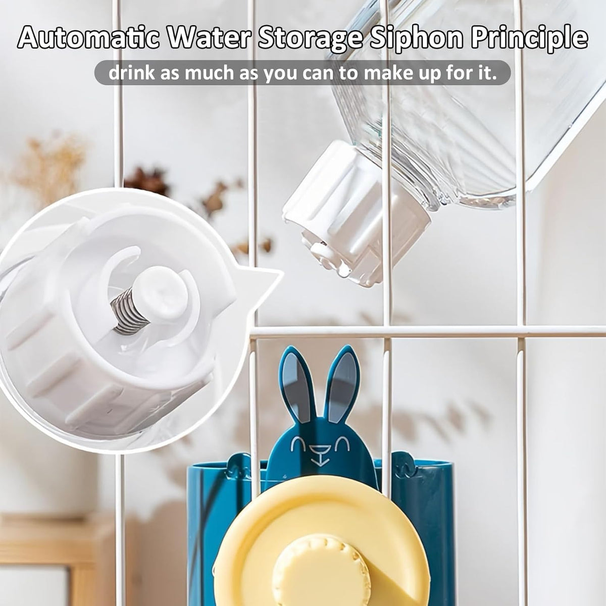 Hanging Automatic Food & Water Dispenser for Rabbits, Guinea Pigs & Small Pets