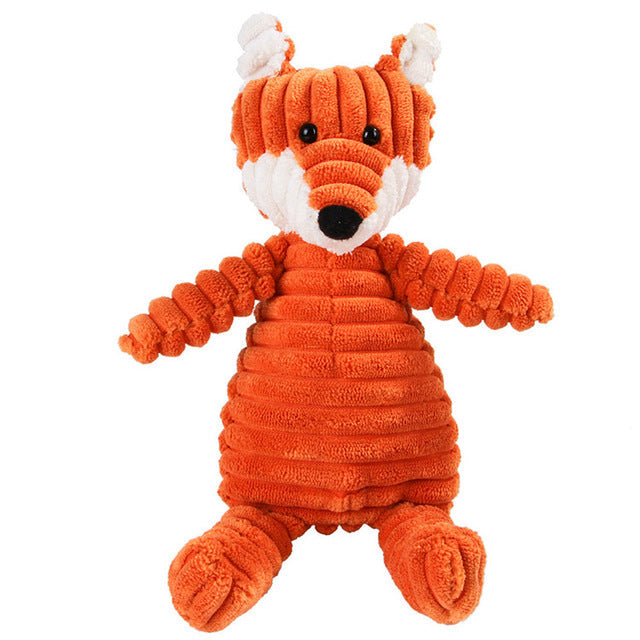 Plush Animal Squeaky Dog Toy - Molar Teeth Cleaning