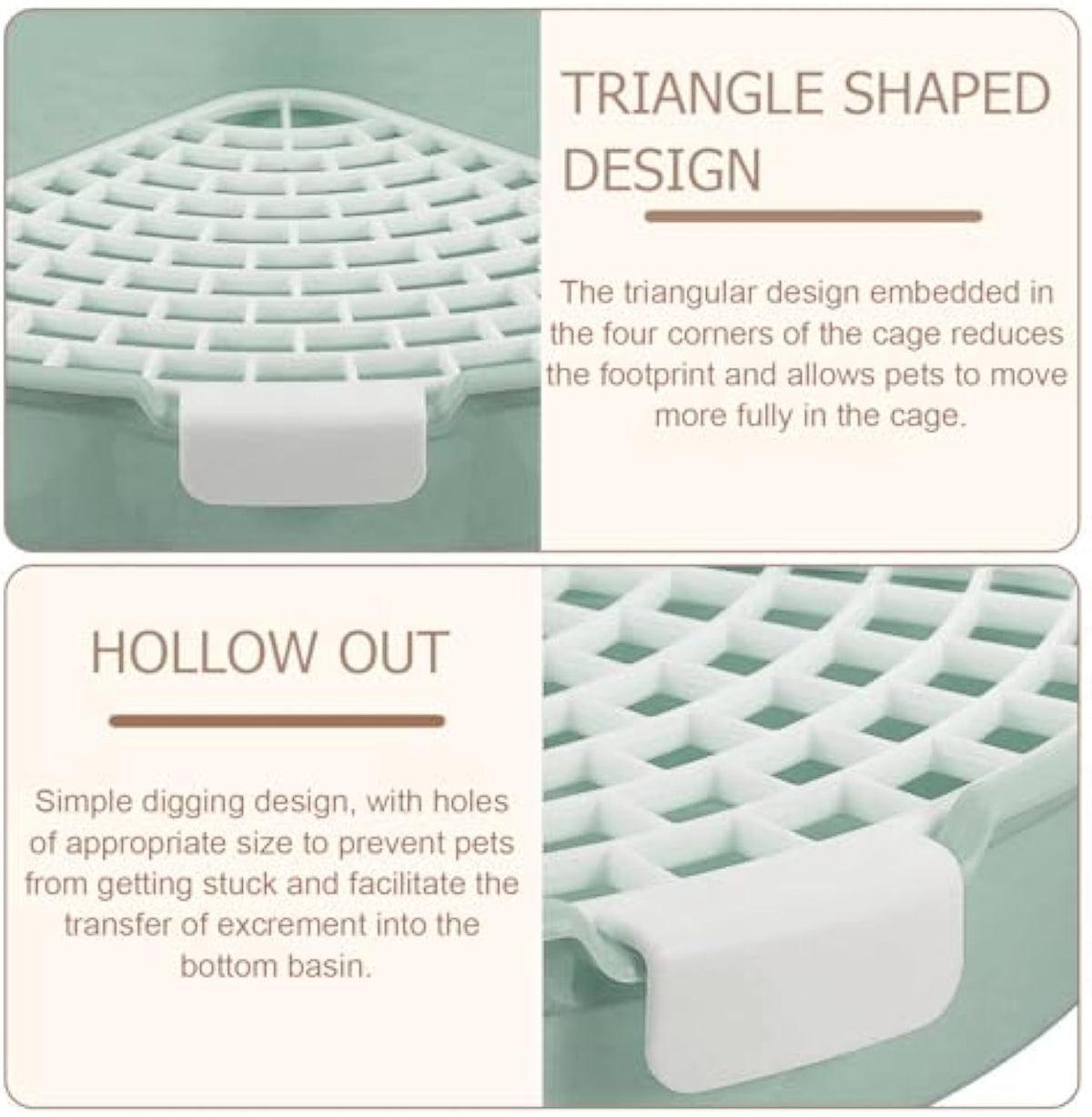 Corner Litter Box Potty Trainer for Rabbits, Hamsters & Small Animals