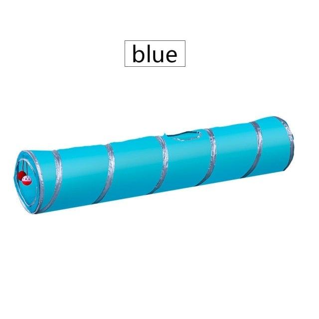 Foldable Cat Tunnel Toy - Collapsible Play Tube for Cats & Rabbits (2-5 Holes)