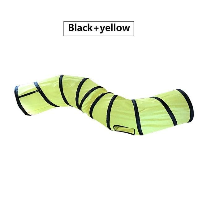 Foldable Cat Tunnel Toy - Collapsible Play Tube for Cats & Rabbits (2-5 Holes)