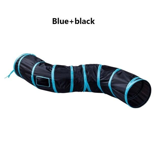 Foldable Cat Tunnel Toy - Collapsible Play Tube for Cats & Rabbits (2-5 Holes)