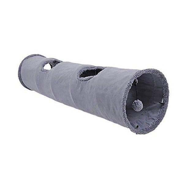 Foldable Cat Tunnel Toy - Collapsible Play Tube for Cats & Rabbits (2-5 Holes)