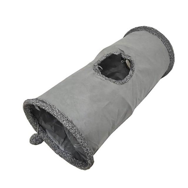 Foldable Cat Tunnel Toy - Collapsible Play Tube for Cats & Rabbits (2-5 Holes)