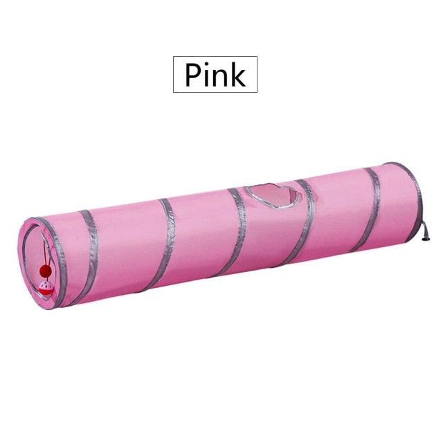 Foldable Cat Tunnel Toy - Collapsible Play Tube for Cats & Rabbits (2-5 Holes)