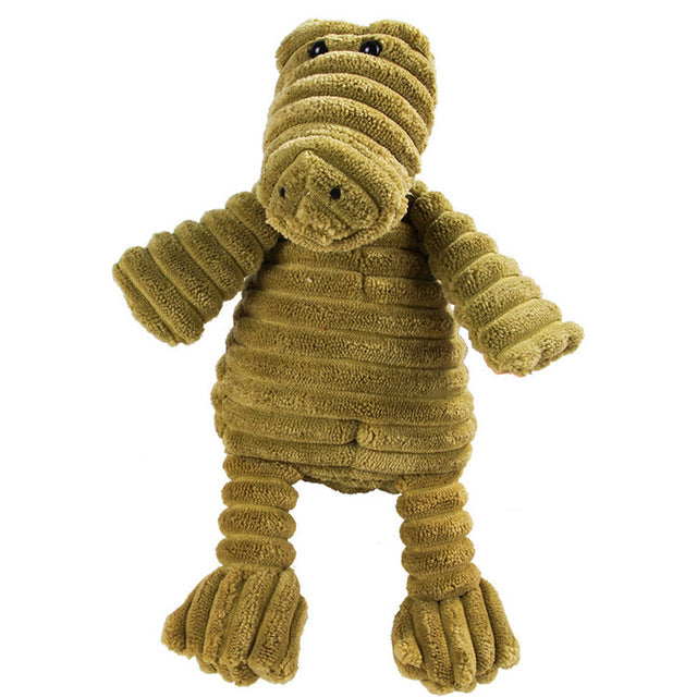 Plush Animal Squeaky Dog Toy - Molar Teeth Cleaning