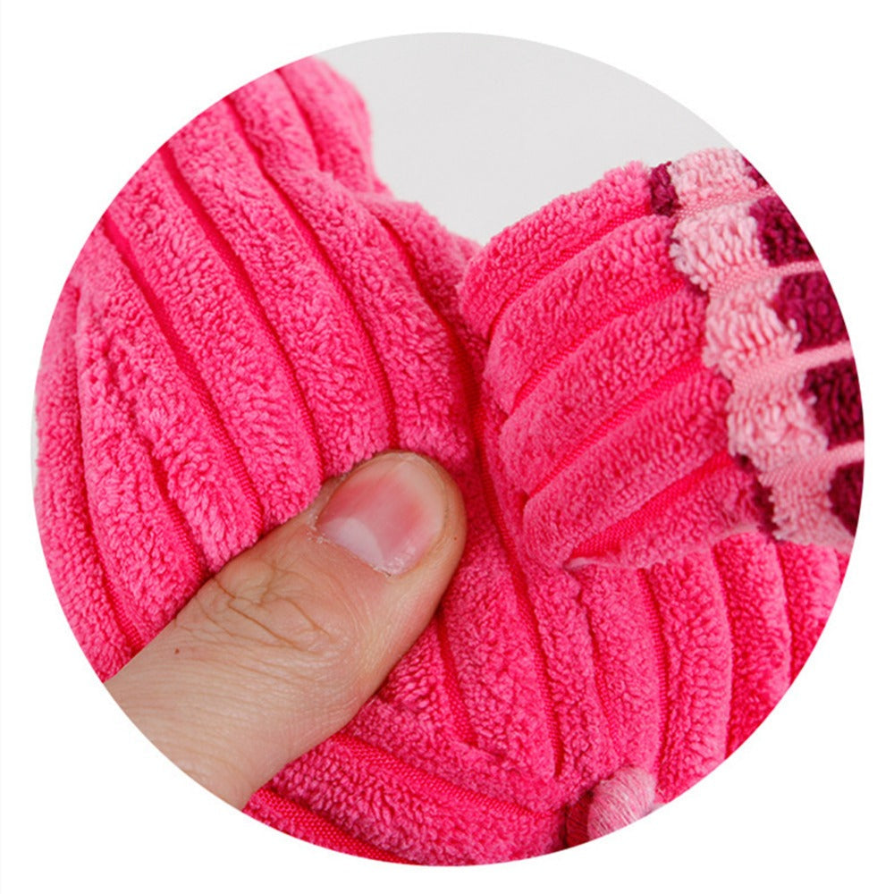 Plush Animal Squeaky Dog Toy - Molar Teeth Cleaning