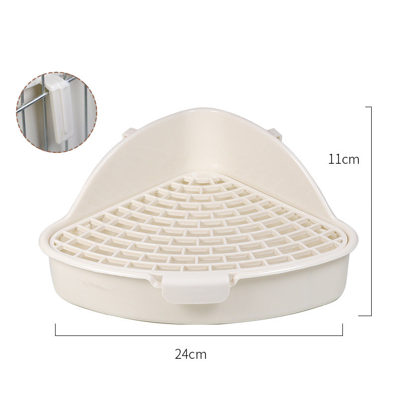 Corner Litter Box Potty Trainer for Rabbits, Hamsters & Small Animals