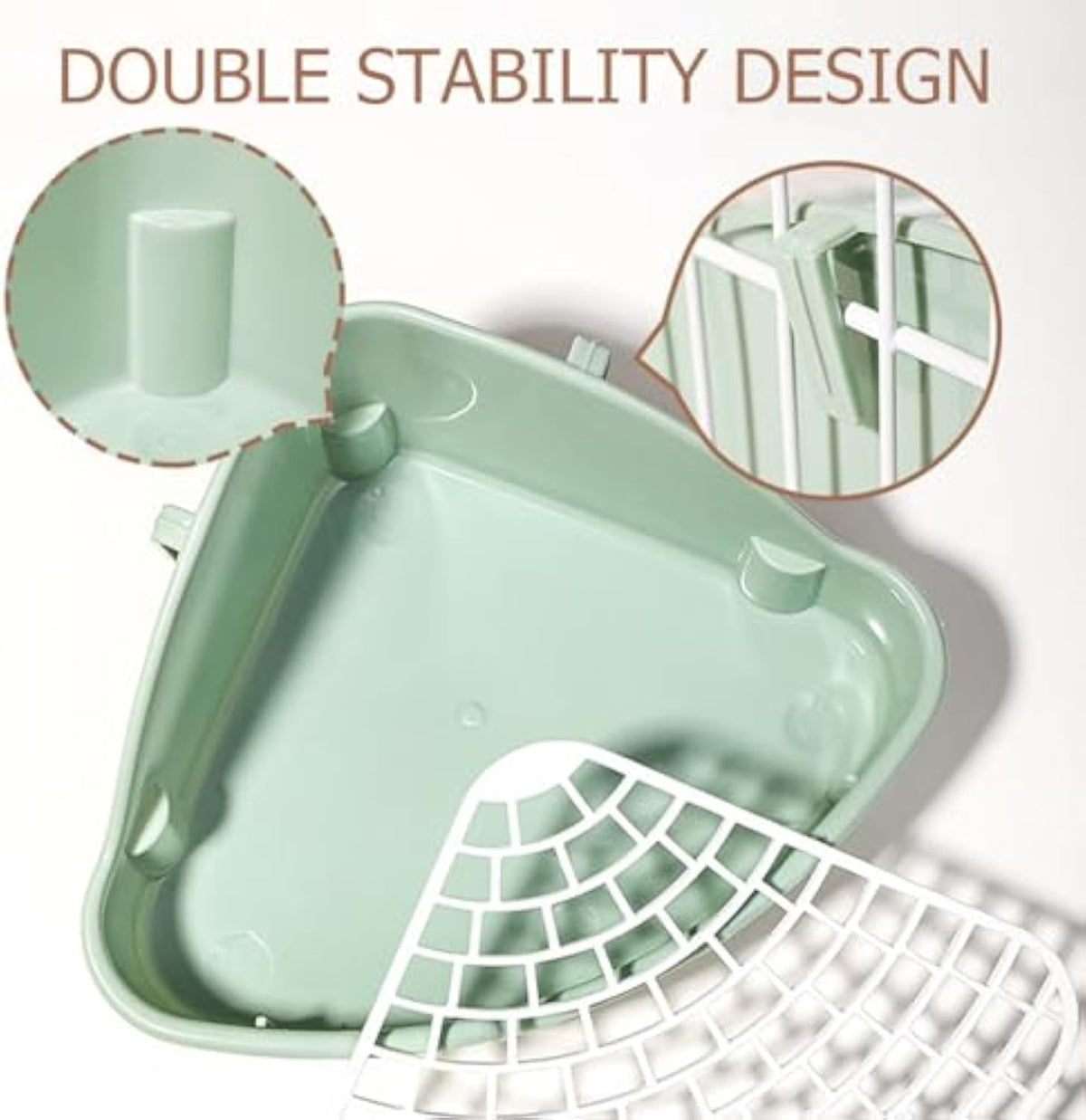 Corner Litter Box Potty Trainer for Rabbits, Hamsters & Small Animals