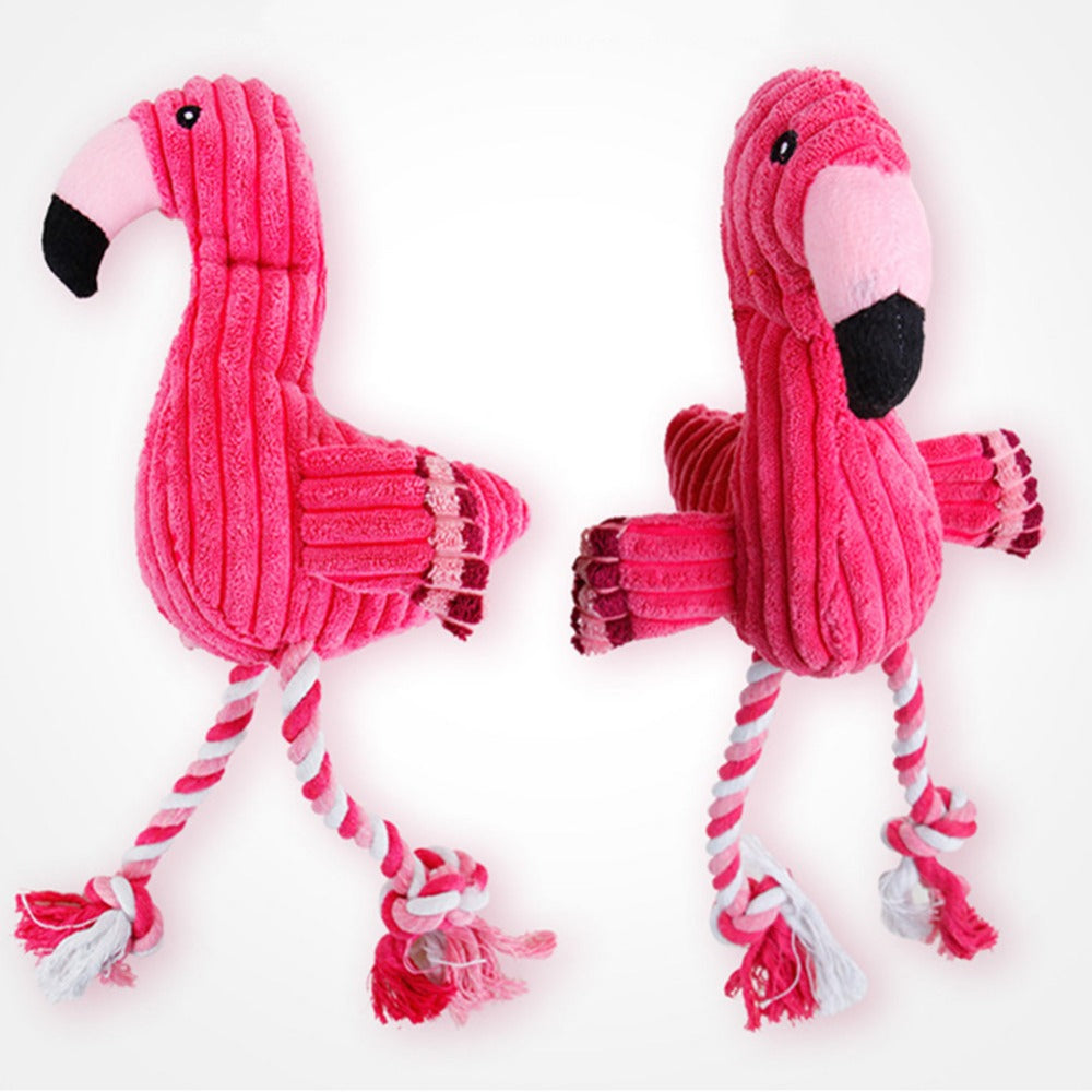Plush Animal Squeaky Dog Toy - Molar Teeth Cleaning