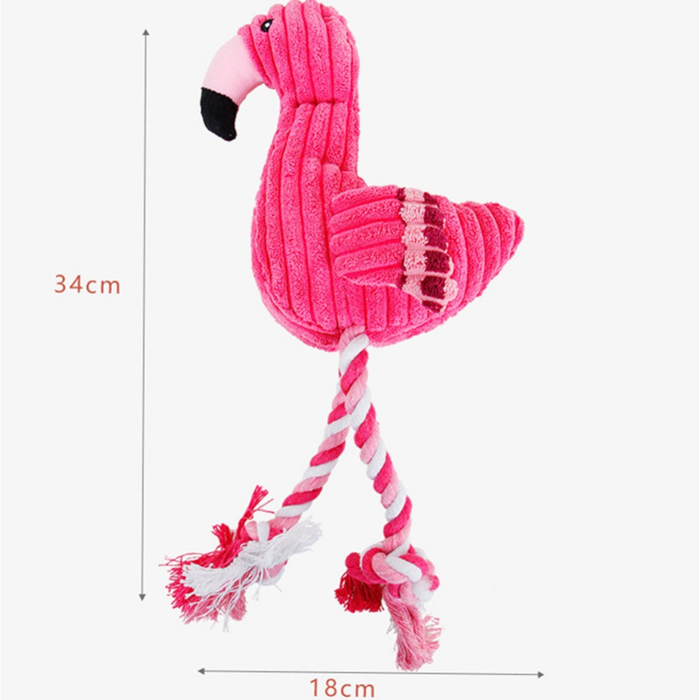 Plush Animal Squeaky Dog Toy - Molar Teeth Cleaning