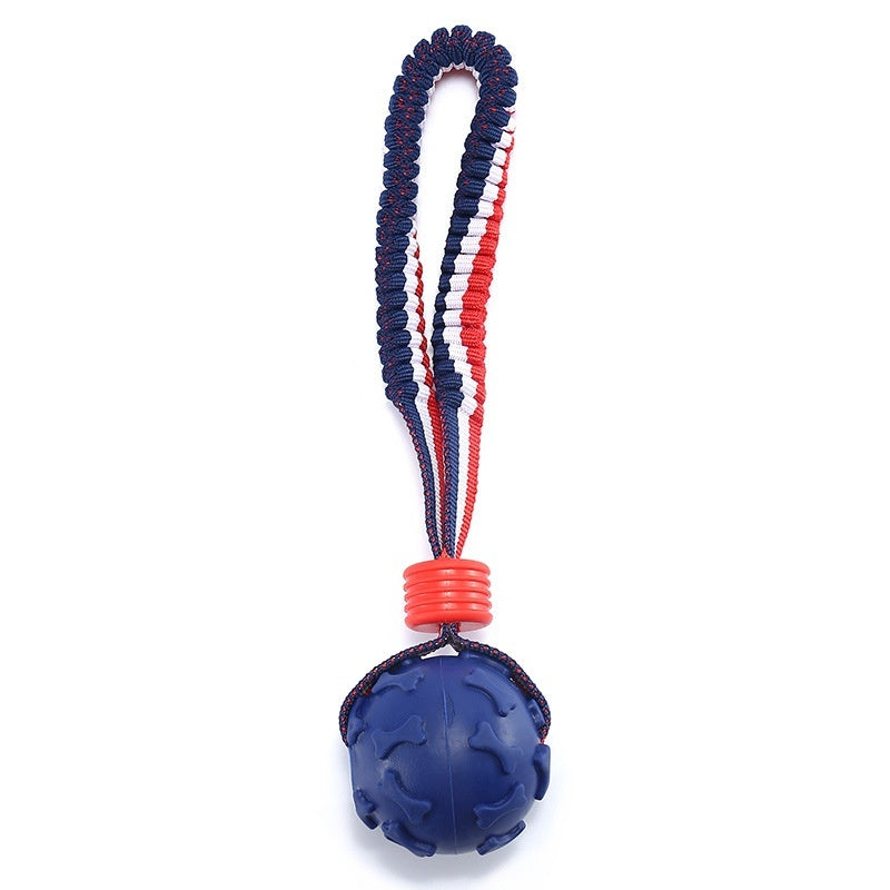 Interactive Dog Chew Ball with Rope - Teether & Training Toy