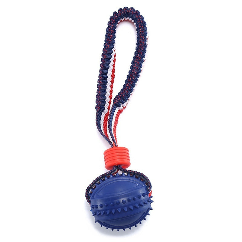 Interactive Dog Chew Ball with Rope - Teether & Training Toy