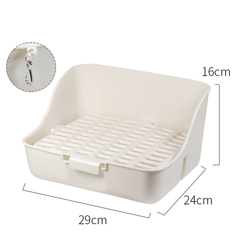 Corner Litter Box Potty Trainer for Rabbits, Hamsters & Small Animals
