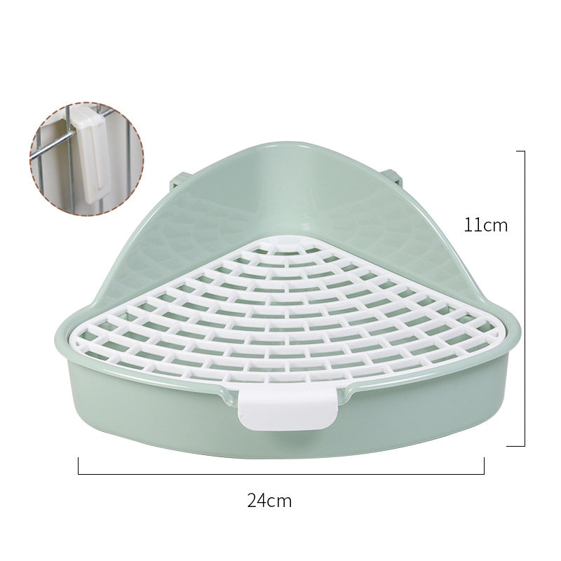 Corner Litter Box Potty Trainer for Rabbits, Hamsters & Small Animals