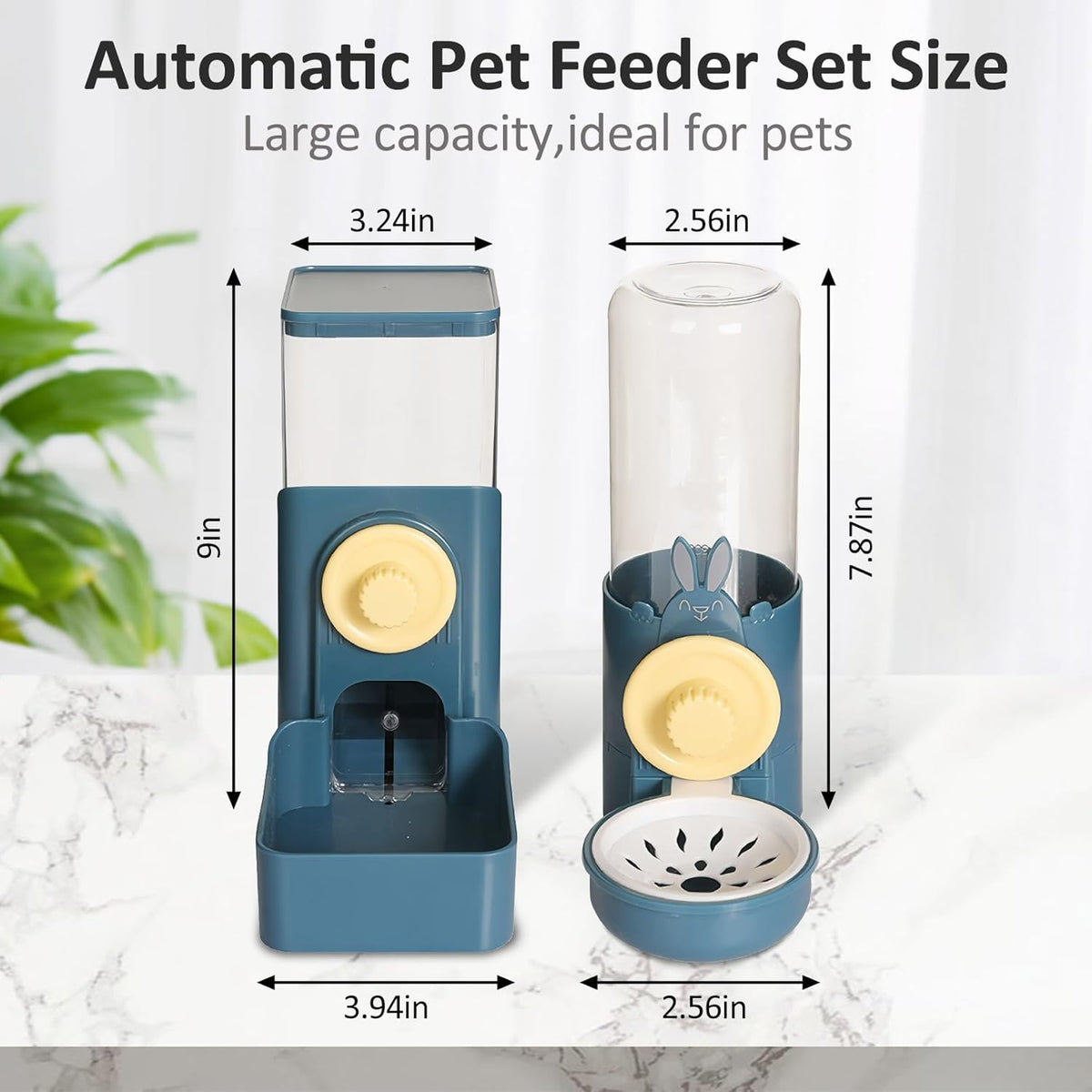 Hanging Automatic Food & Water Dispenser for Rabbits, Guinea Pigs & Small Pets