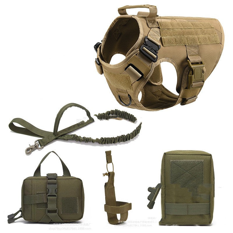 Tactical K9 Dog Harness & Leash Set - Training Vest for All Breeds