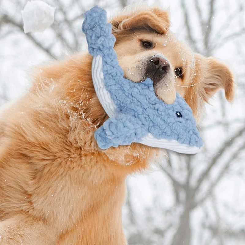 Corduroy Plush Squeaky Dog Toy - Bite-Resistant for Small & Large Dogs