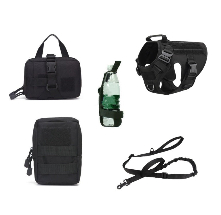 Tactical K9 Dog Harness & Leash Set - Training Vest for All Breeds
