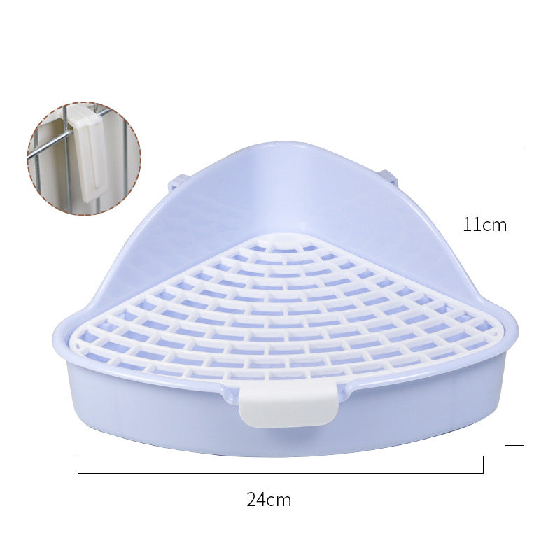 Corner Litter Box Potty Trainer for Rabbits, Hamsters & Small Animals