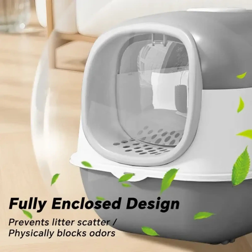 Cat Litter Box with Lid Large Covered Pet Toilet