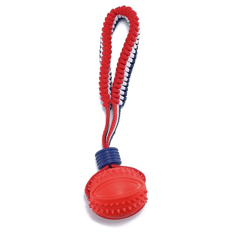 Interactive Dog Chew Ball with Rope - Teether & Training Toy