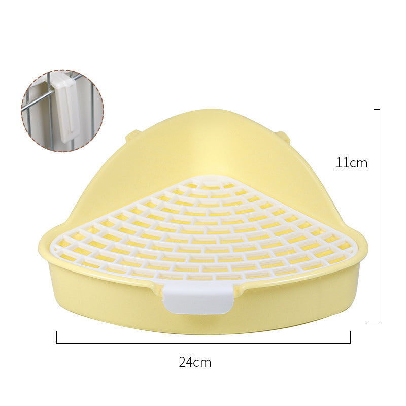 Corner Litter Box Potty Trainer for Rabbits, Hamsters & Small Animals
