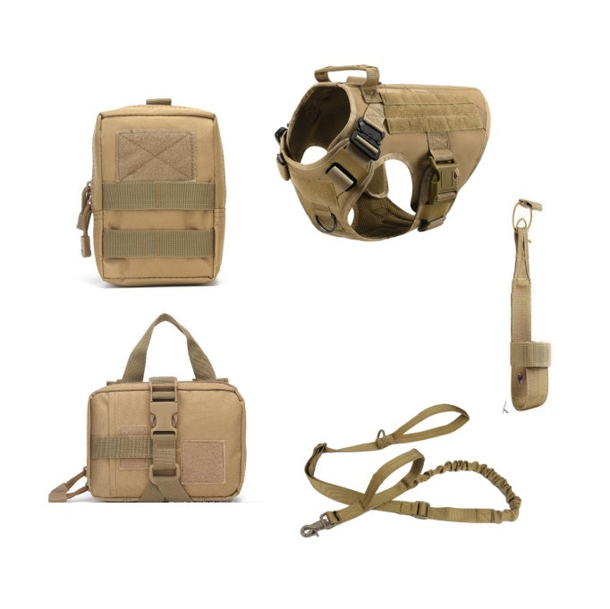 Tactical K9 Dog Harness & Leash Set - Training Vest for All Breeds