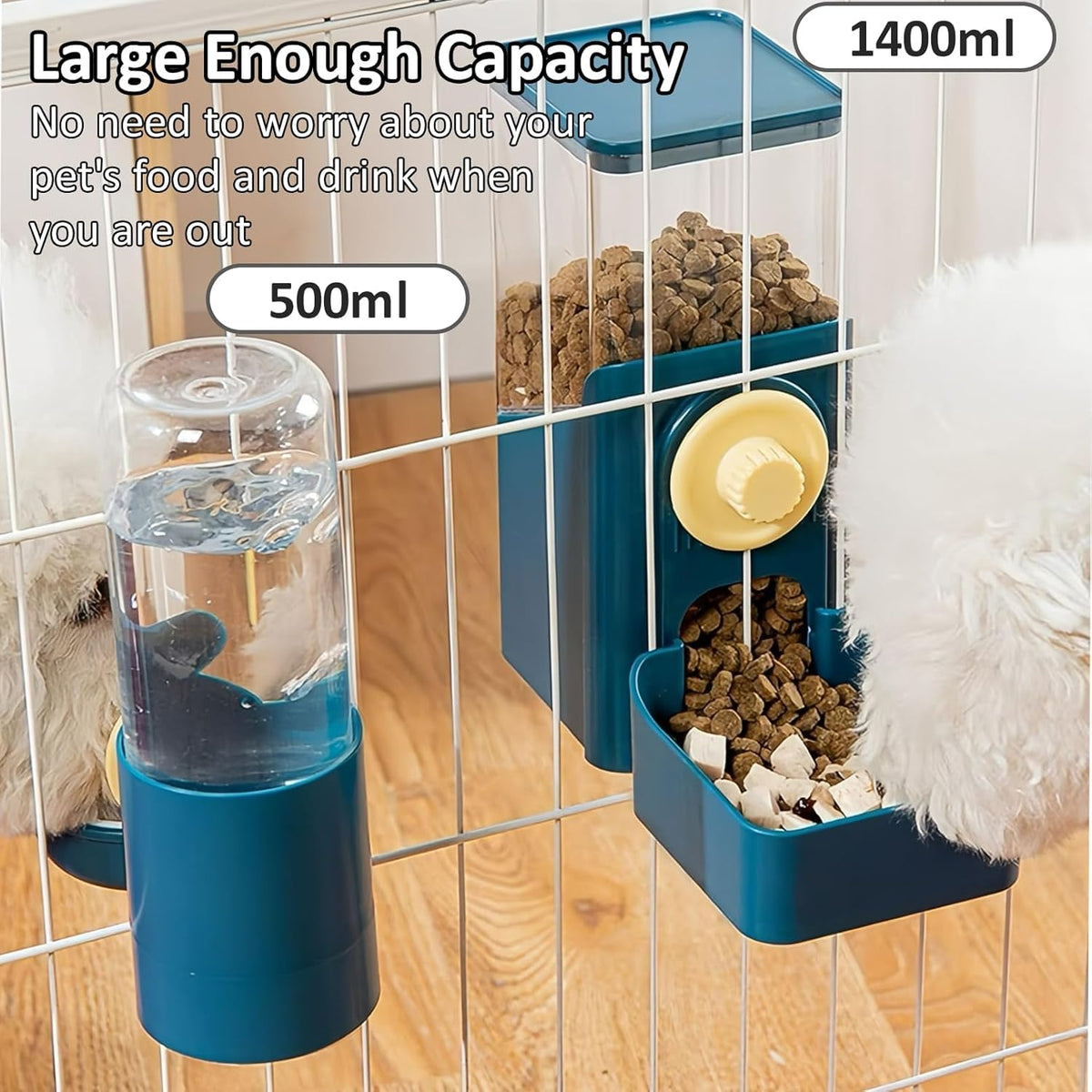 Hanging Automatic Food & Water Dispenser for Rabbits, Guinea Pigs & Small Pets