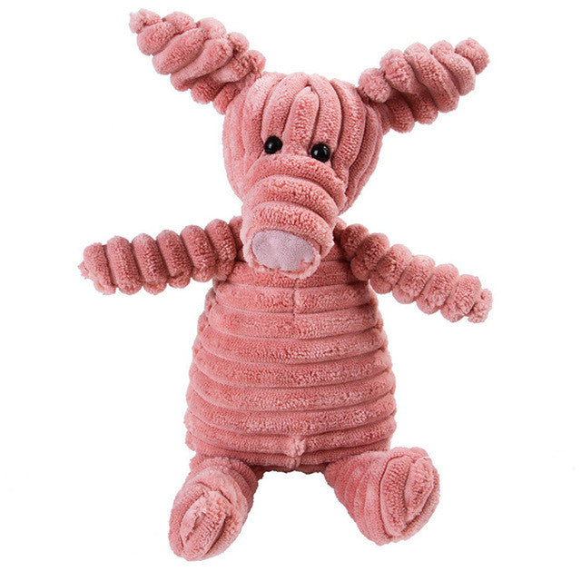 Plush Animal Squeaky Dog Toy - Molar Teeth Cleaning