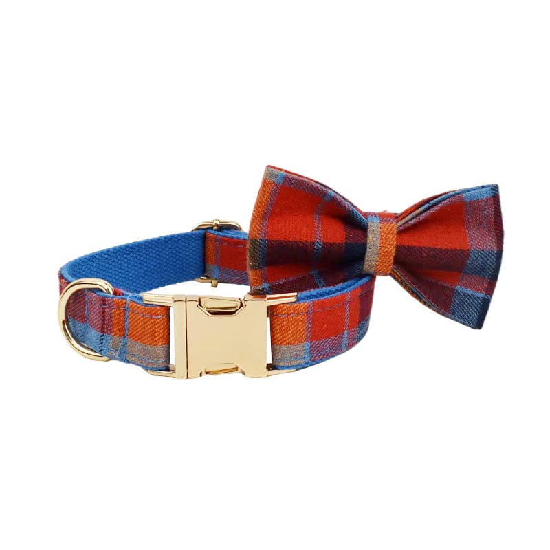 Personalized Plaid Dog Harness Set - Harness, Leash & Bow Tie