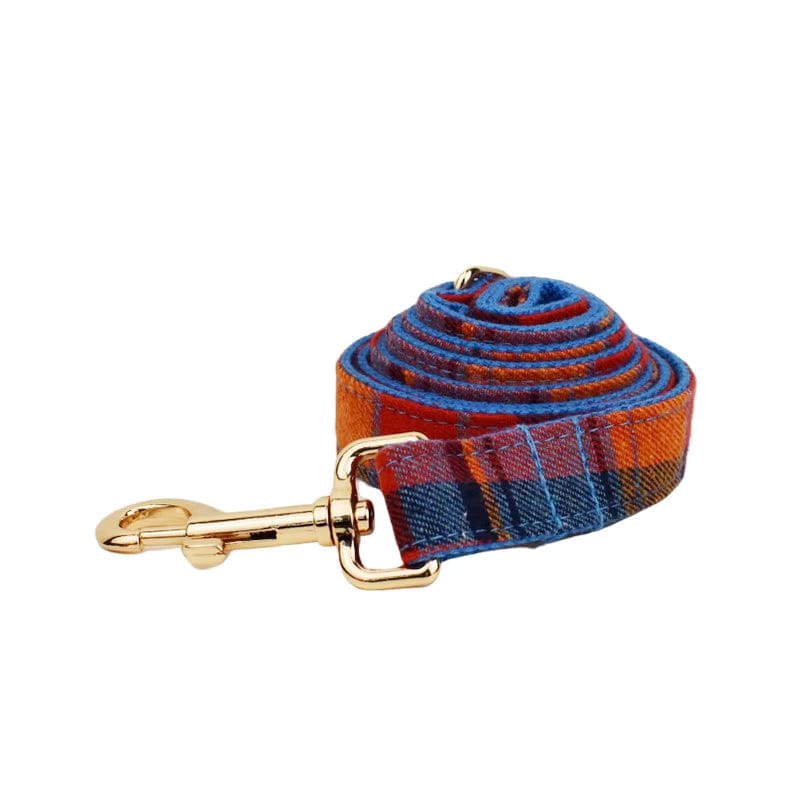 Personalized Plaid Dog Harness Set - Harness, Leash & Bow Tie