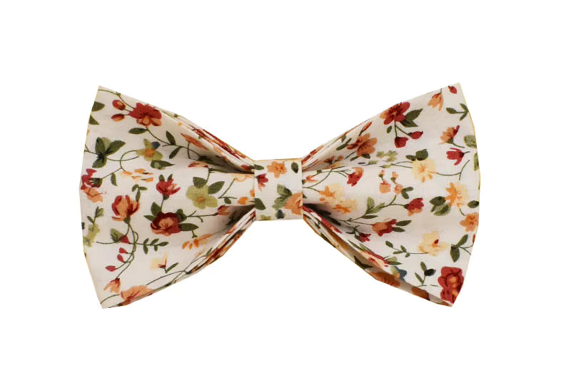 Personalized Ivory Floral Dog Harness Set - Harness, Collar & Leash