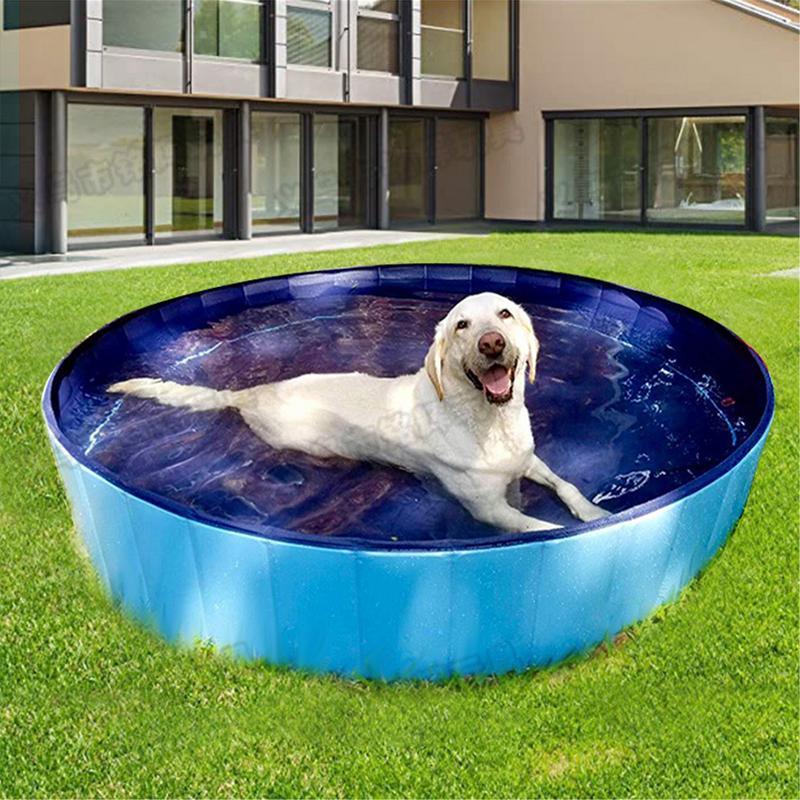 Foldable PVC Dog Pool - Cooling & Bathing Tub for Large & Medium Dogs