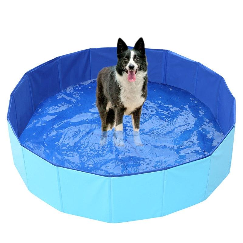 Foldable Dog Pool - Collapsible Bathing Tub for Dogs & Cats