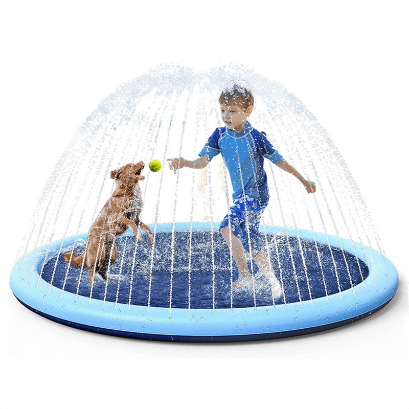 Inflatable Pet Sprinkler Splash Pad - Summer Cooling Mat for Dogs & Kids